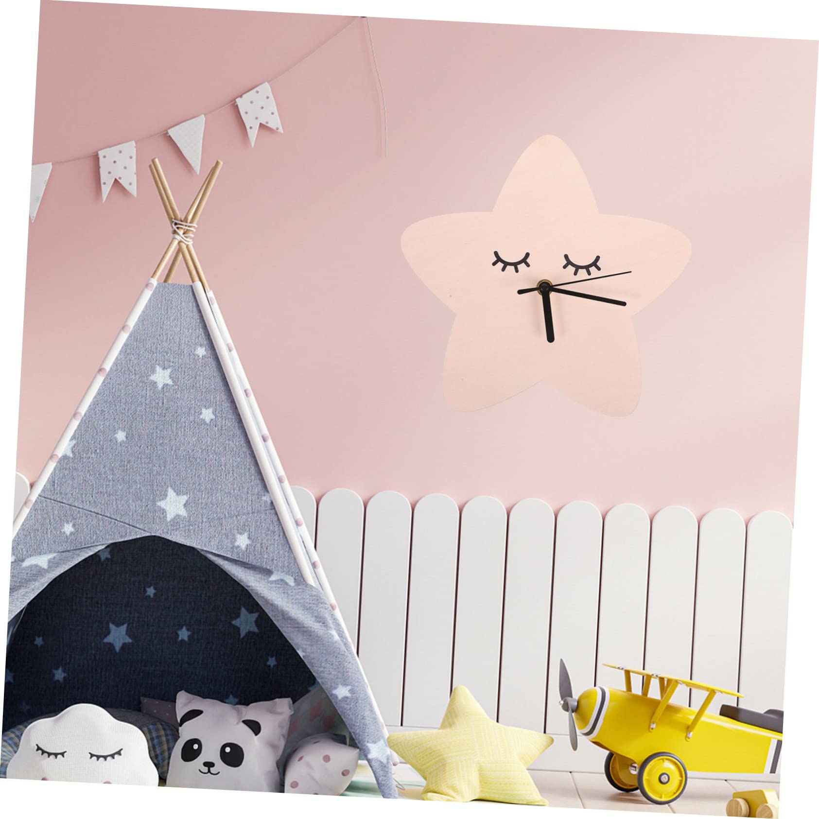 Amazon.co.jp: GREENADSCAPE 可愛い五角星デザインの静音掛け時計